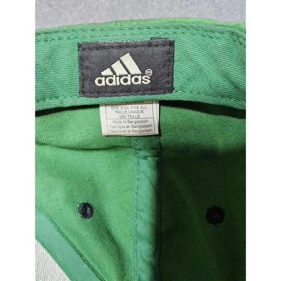 Vintage Adidas Cap Boston Celtics Green SnapBack Hat Cap NBA 100% Cotton - Picture 8 of 8